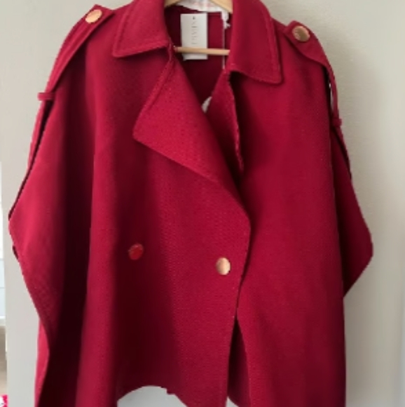 see by Chloe Red Trench Cape